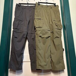 REI Co-op Men's Convertible Cargo Pants Lot of 2 Pairs 32 X 30 Gorpcore